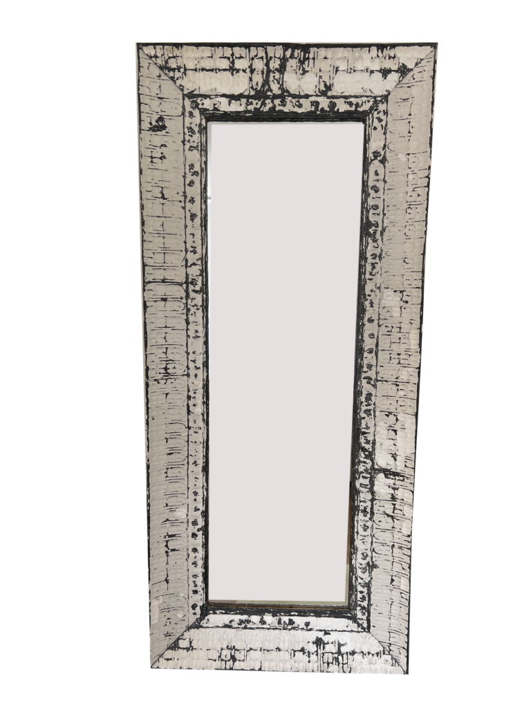 Reclaimed Mirror Grey & White - Rustic Timber