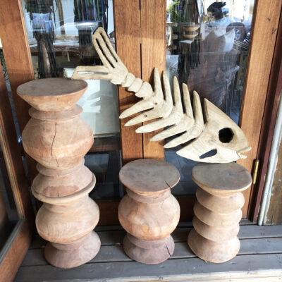 Variety mozam stools, Wooden stools